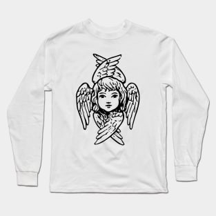 Vintage Hand-drawn Seraph Long Sleeve T-Shirt